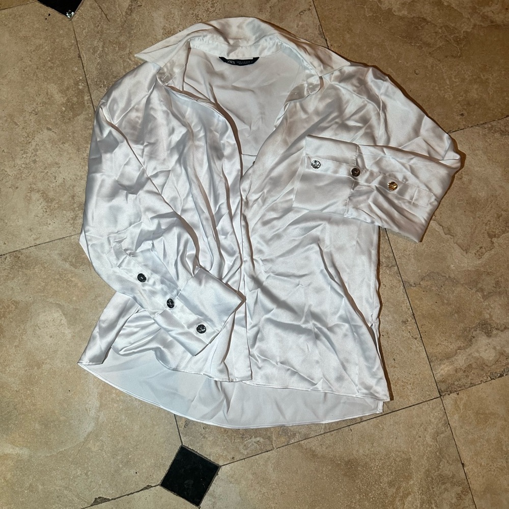 White Silk Dress Shirt